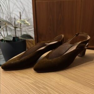 Madewell Velvet Kitten Slingbacks